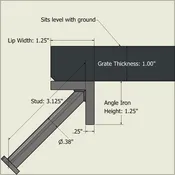 1 1/4″x 1 1/4″x 1/4″x 96″ Angle Iron Embeds Galvanized Type A