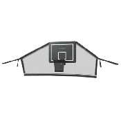 ACON Air Basketball Hoop with Back Net for Round Trampolines