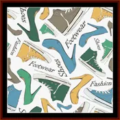 Abstract Footwear 5 pdf counted cross stitch pattern