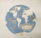Atlas World Round  - Light Blue