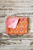 Kantha Sari Throw Blanket #1603