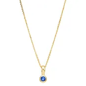 Blue Sapphire Bezel Pendant