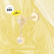 14K Flatback Dangle Mystery Set
