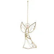 Capiz Angel Cymbal Ornament