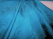 Pure silk jacquard, parakeet - $39/yd