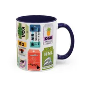 Bag Tag Navy - Accent Coffee Mug