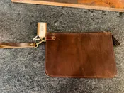Brown Leather Wristlet
