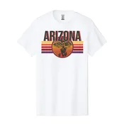 Adult Arizona Vintage Sunset Cactus Graphic Tee