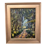 1950's J. Gowan Signed Oil on Canvas — CANTERBURY COTTAGE ANTIQUES