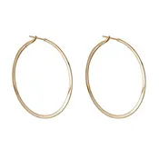 1 3/4” Gold Skinny Hoop Earrings