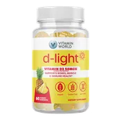D-Light Vitamin D3 50 mcg (2,000 IU), Bone & Immune Support, 60 Gummies