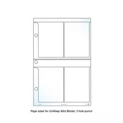 4 Pocket Card Protector – Holds 3.5″ x 2.5″ Cards/Photos – 20 Pack – Fits Mini Binder