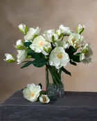 14" Faux Magnolia Flower Stem