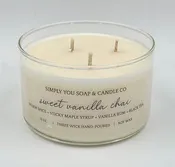 Sweet Vanilla Chai 3 Wick Soy Candle
