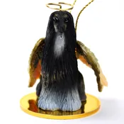 Afghan Black & White Pet Angel Ornament