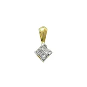 0.12 carat Two-Tone Pendant