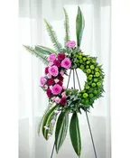ADORATION: PINK AND GREEN FIFTEEN-INCH ROUND