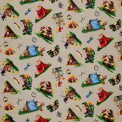 Barron Goes Camping Fabric Collection - Campground Light Grey