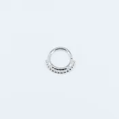 Beaded Clicker - 14k White Gold - 5/16" - 16g - Clicker - Junipurr — MODERN RITUAL