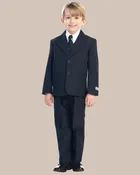 5-Piece Boy’s 2-Button Dress Suit – Navy Blue