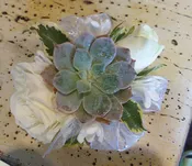 White Roses &amp;amp; Succulent Wristlet