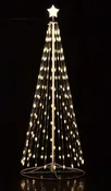 108" 9 ft Outdoor Warm White LED Cone Tree w/Collapsible base with Wireless Remote 61506