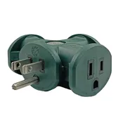 Ace Grounded 3 outlets, Green