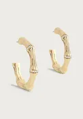 Anabel Aram Bamboo Medium Hoop Earrings | Gold
