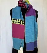 Turquoise & Friends Scarf by Judith Bird — Imagine Artwear