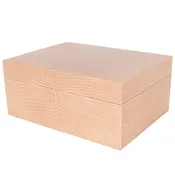 Chic Modernist Lizard Skin Wrapped Box in Natural Tones — High Style Deco