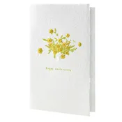 Anniversary Bouquet Sculpture Letterpress Card