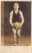 1928 ARS Basketball Player Sports Real Photo Vintage Postcard AA72668