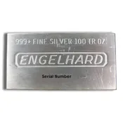 100 oz Silver Bar – Engelhard (Poured/Extruded)