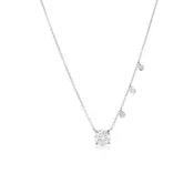 1.27 Carat Lab Grown White Gold Diamond Solitaire and Bezels Necklace *ONLINE EXCLUSIVE*