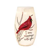 Always With You Pre-Lit Medium Vase - Frosted Glass