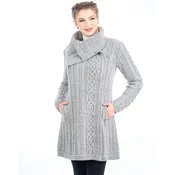 4 Button Collar Aran Coat