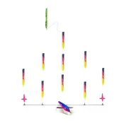 36in Directional Triple Bird Bar w/ 10-13in Squid