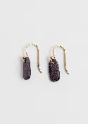 18k Gold Navy Goldstone Drop Earring