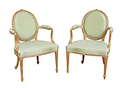 A Pair of Important Giltwood Armchairs c. 1775