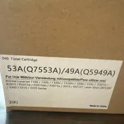 (2)v4ink Compatible 49A 53A Toner Cartridge Replacement for HP Q5949A Q7553A