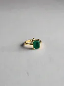 18K Emerald Diamond Ring