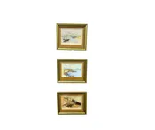 Carrie O'Hara-Page, The Golden Jerusalem, Tiberias On The Sea of Galilee, Acre, 20th Century, Watercolor on Paper, Set of 3 — White Barn Antiques