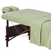 Master Massage Cotton Flannel Sheets Set (3 Piece Set) Massage Table Cover Set, Beauty Salon SPA Bed Replacement Cover, Includes Table Cover, Face Cushion Cover, Table Sheet (BLACK)