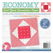 6" Economy Quilt Block Foundation Paper