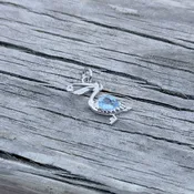 Alamea Blue Topaz Pelican Charm