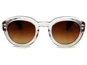 HOORSENBUHS MODEL III AF | CRYSTAL GREY ROUND SUNGLASSES