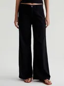 AG Jeans Caden Wide-Leg Trouser in Super Black