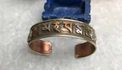 Tibetan Bracelet, with buddhist mantra, "Om Mani Padme Hum" compassion, protection, luck Mantra,  nepali cuff, meditation and  for healing.