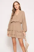 Boho Tiered Dress - Taupe
