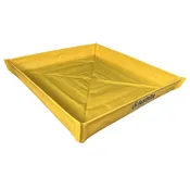 36” x 36” x 4”, 20 Gallon Capacity, Folding Utility Tray, Yellow - 28588